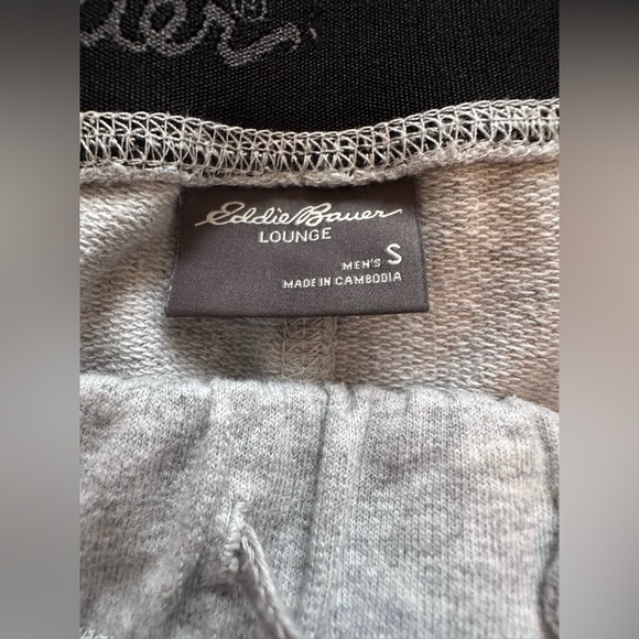Eddie Bauer Men's Lounge Pants x2=1 Black & 1 Grey (Bundled) Small - Picture 7 of 10